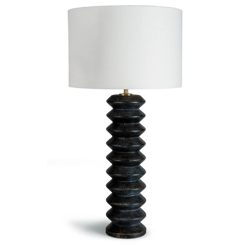 Tall black birch wood coastal lamp